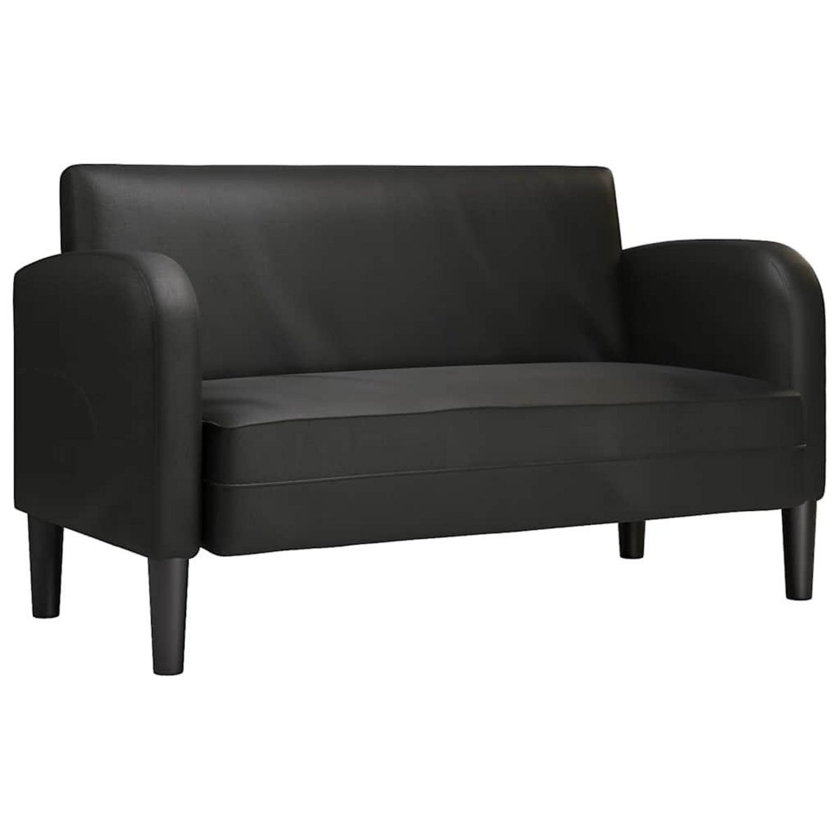 VIDAXL Canape causeuse noir 110 cm similicuir