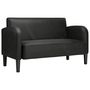 Voir la diapositive 2 : VIDAXL Canape causeuse noir 110 cm similicuir