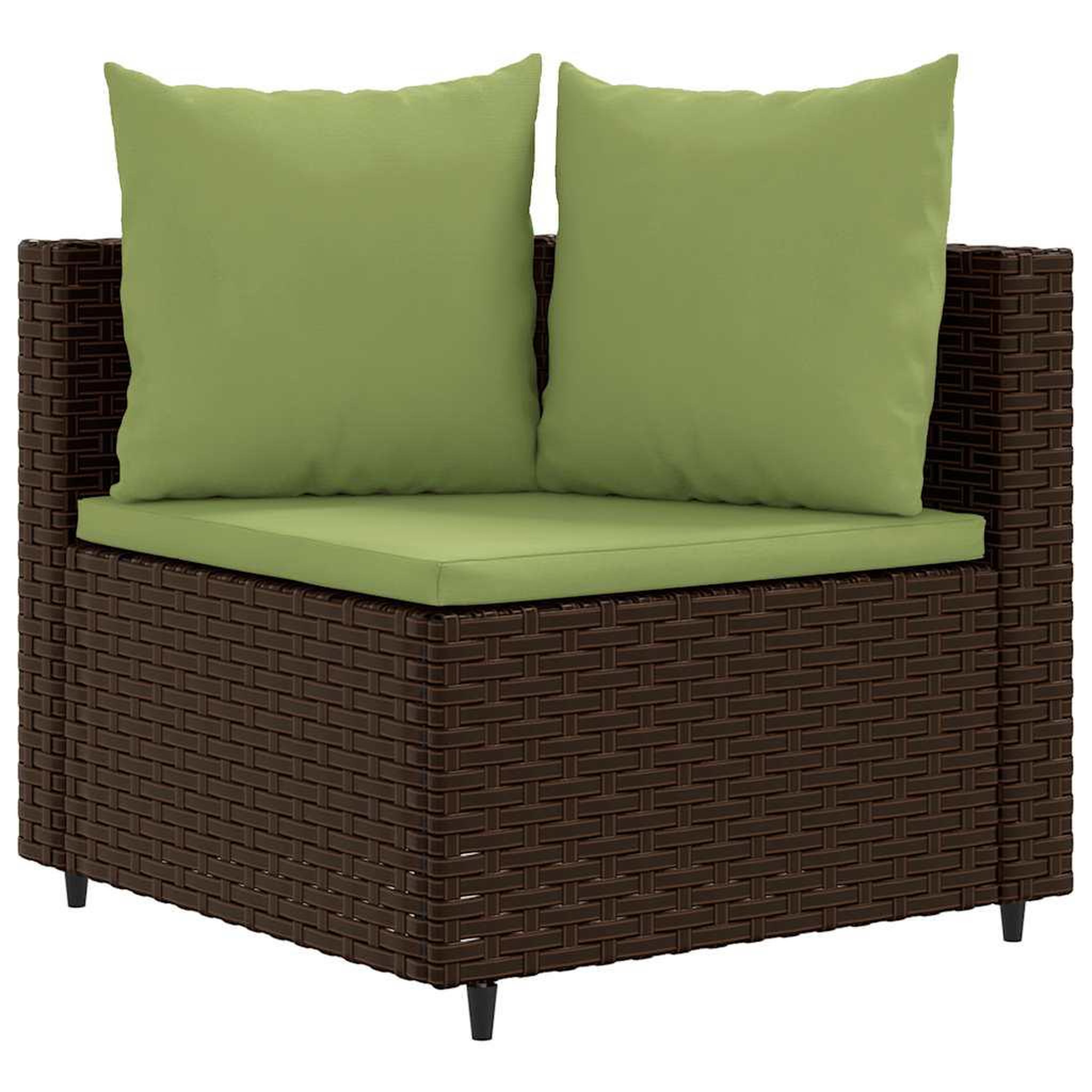 Voir la diapositive 3 : VIDAXL Salon de jardin avec coussins 9 pcs marron resine tressee
