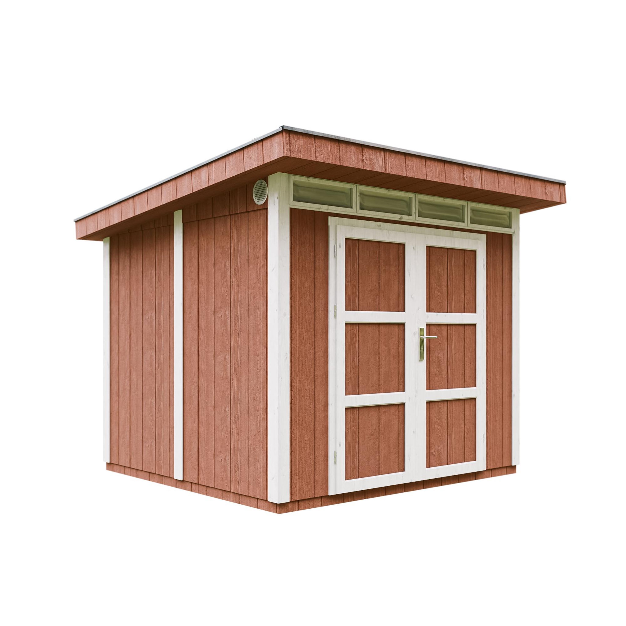 Voir la diapositive 1 : TIMBELA Abri de Jardin Qualité Premium 6m² L294xL279xH237cm avec sol, bardeaux bitumineux M903A