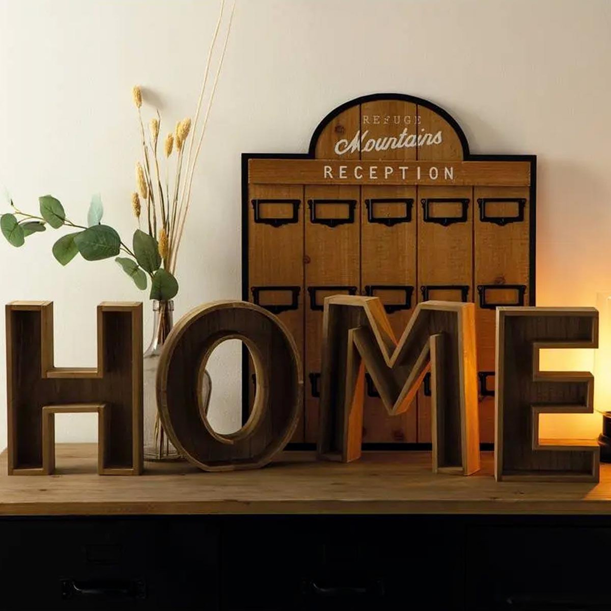 Voir la diapositive 2 : ATMOSPHERA Mot déco à poser  home  83cm beige