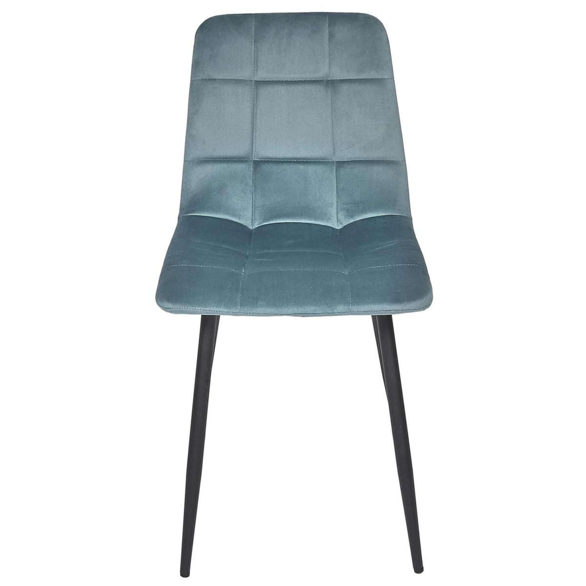 Voir la diapositive 3 : The Home Deco Factory Lot de 4 chaises  mateo  88cm bleu canard
