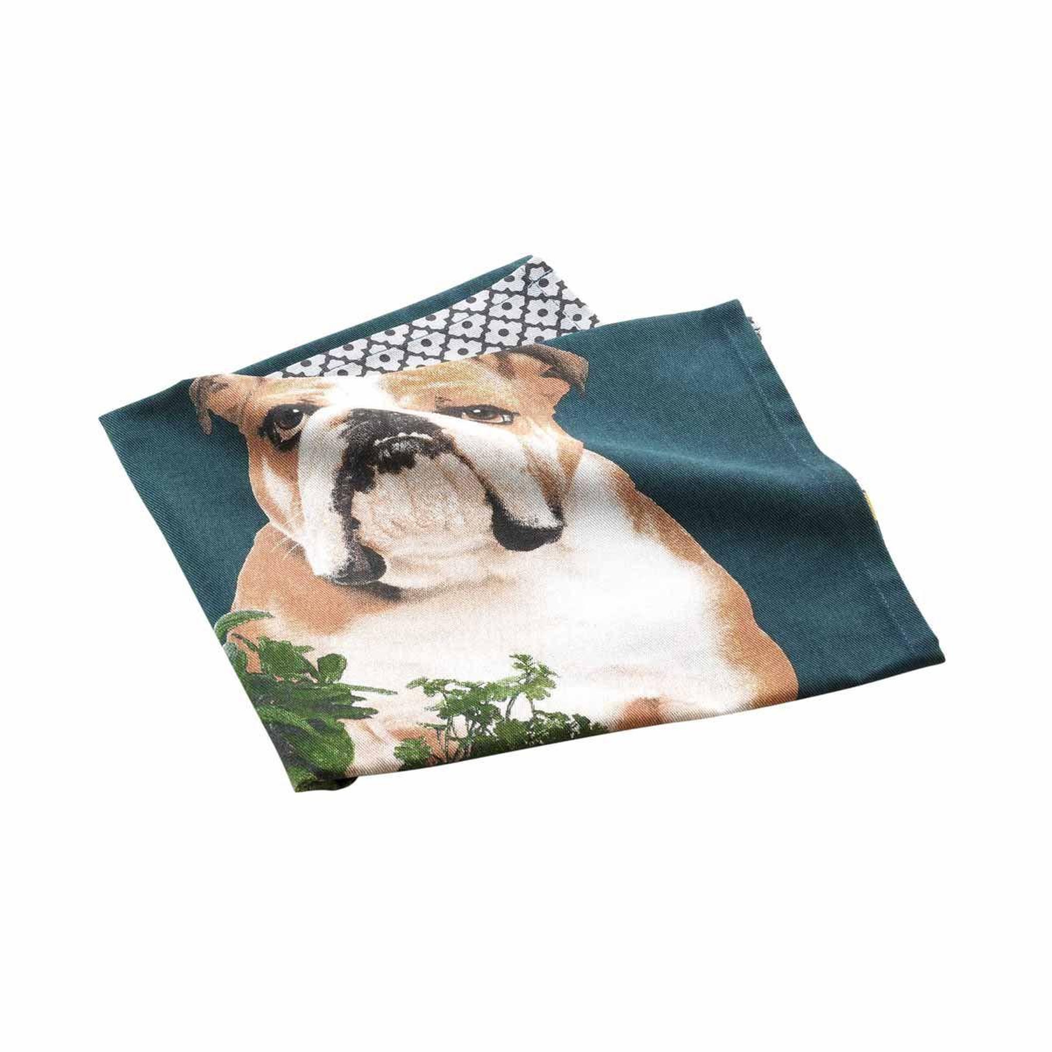 Douceur d'Intérieur Torchon de cuisine imprimé  hot dog  50x70cm bleu