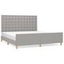 Voir la diapositive 2 : VIDAXL Cadre de lit sans matelas gris clair 160x200 cm tissu