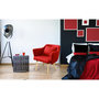 Voir la diapositive 4 : Paris Prix Fauteuil Scandinave en Tissu  Delante  67cm Rouge