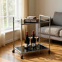 Voir la diapositive 3 : Paris Prix Desserte Design en Verre  Paris  69cm Gris