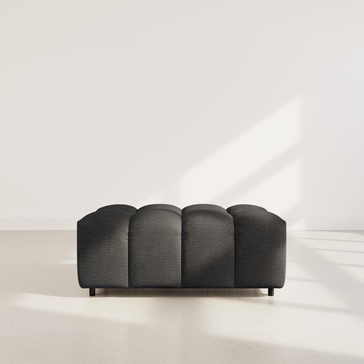 LISA DESIGN Adelaide - pouf en tissu texturé