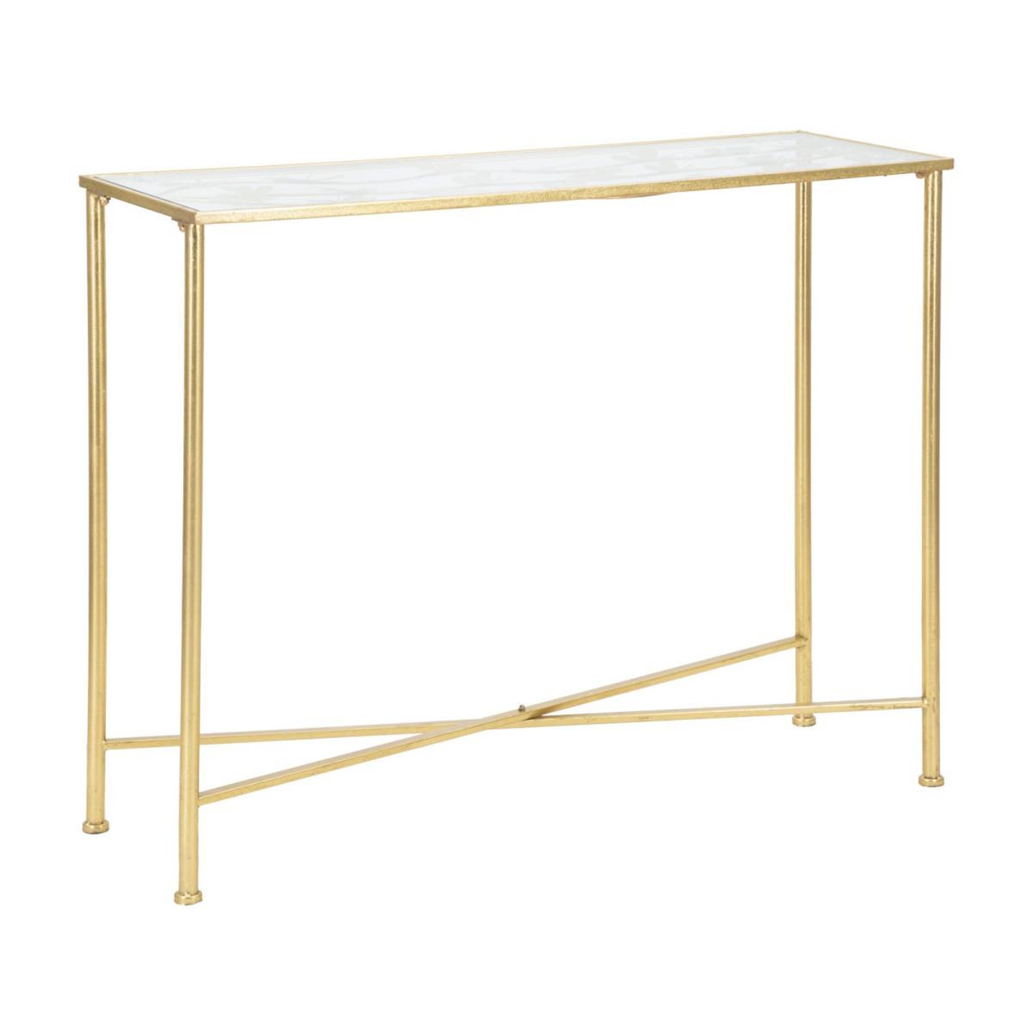 Paris Prix Console design en métal  butterfly  100cm or