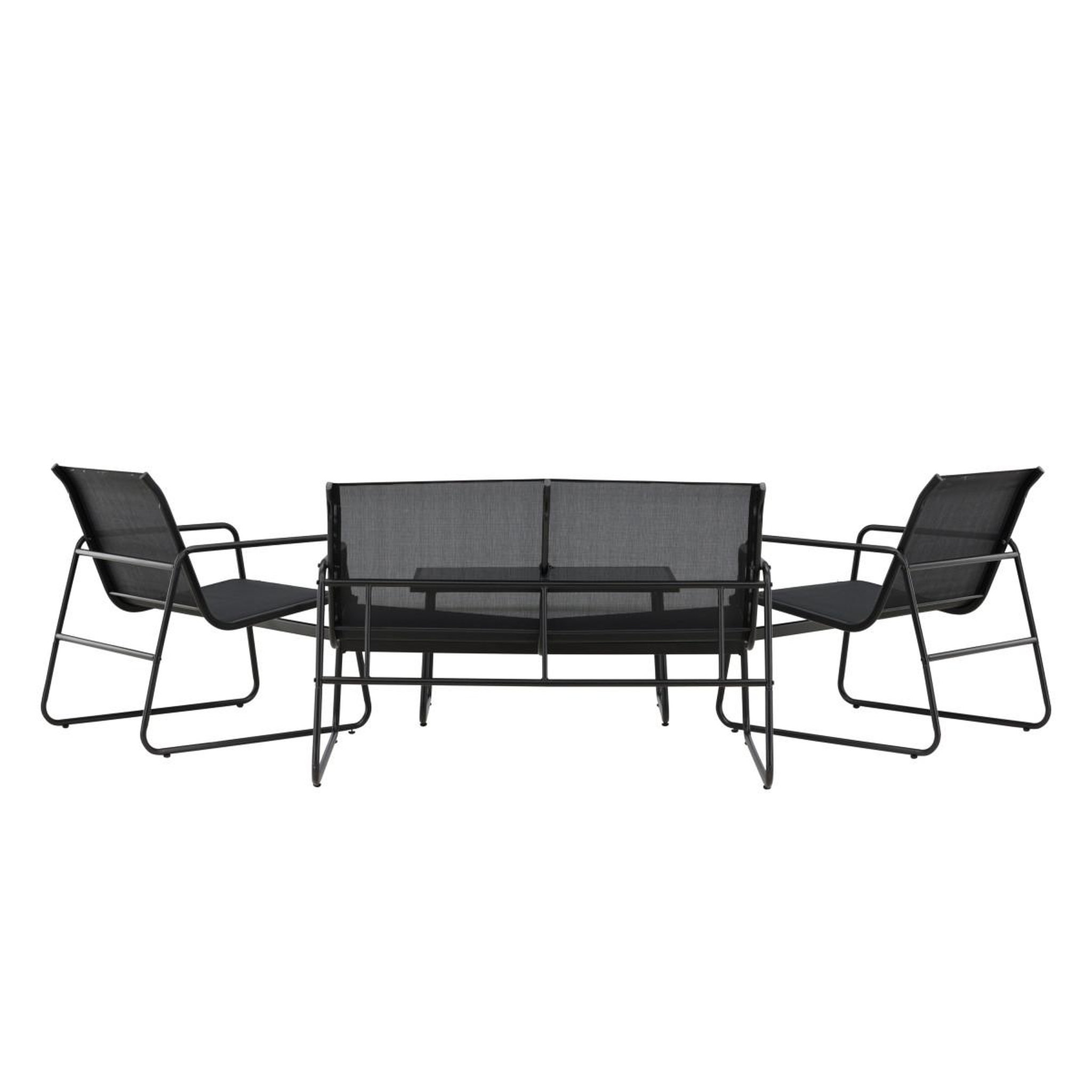Voir la diapositive 5 : Paris Prix Salon de jardin 4 places  scopello  110cm noir