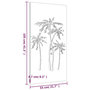 Voir la diapositive 6 : VIDAXL Decoration murale jardin 105x55 cm acier corten design palmier