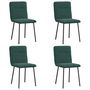 Voir la diapositive 2 : VIDAXL Chaises a manger lot de 4 Vert fonce Velours