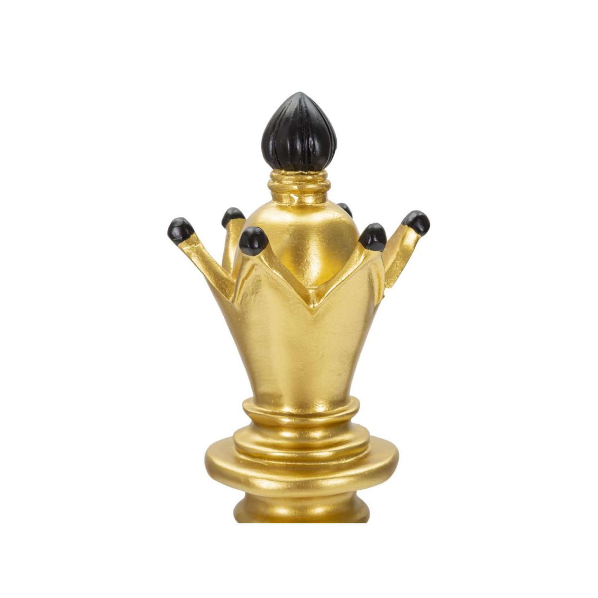 Voir la diapositive 3 : Paris Prix Pièce d'échec déco en résine  fou  38cm or