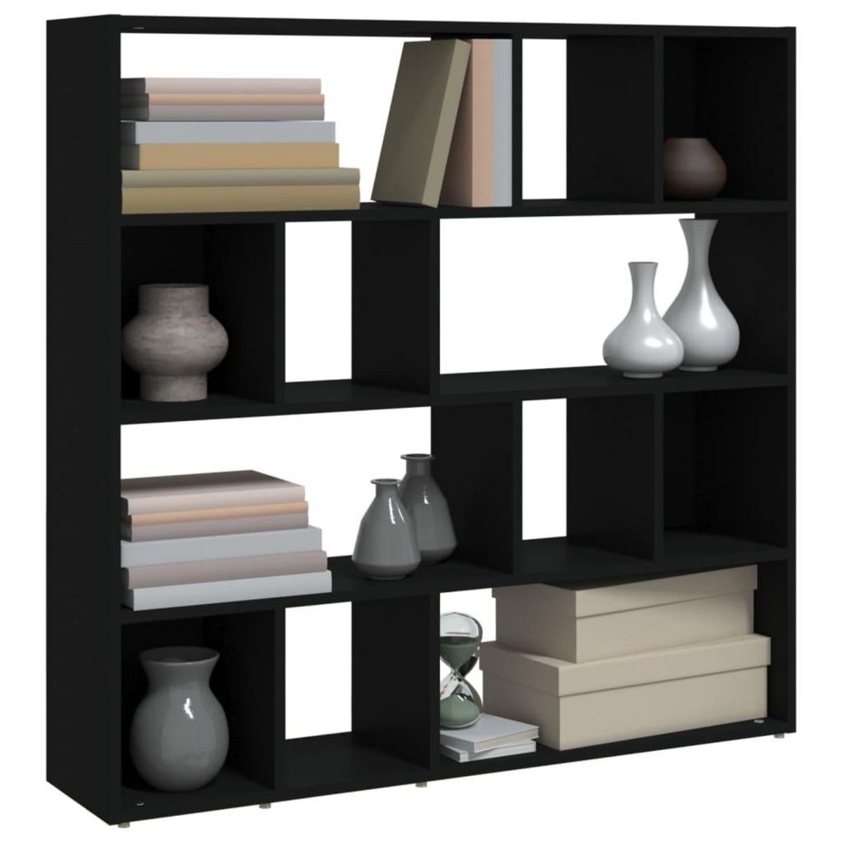 VIDAXL Bibliotheque/Cloison de separation Noir 105x24x102 cm