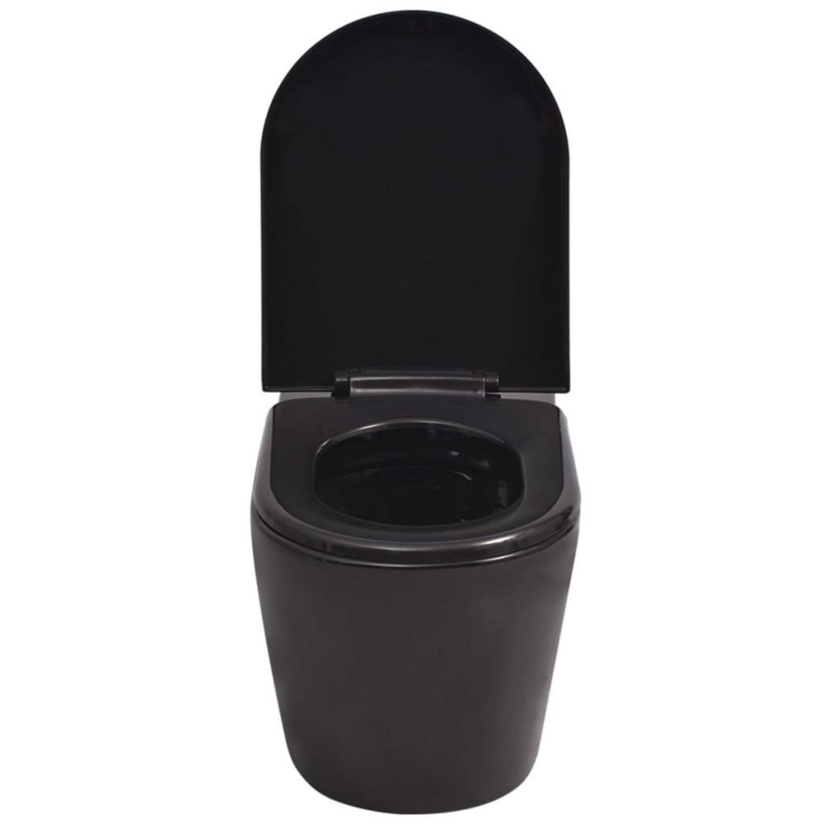 VIDAXL Toilette murale Ceramique Noir