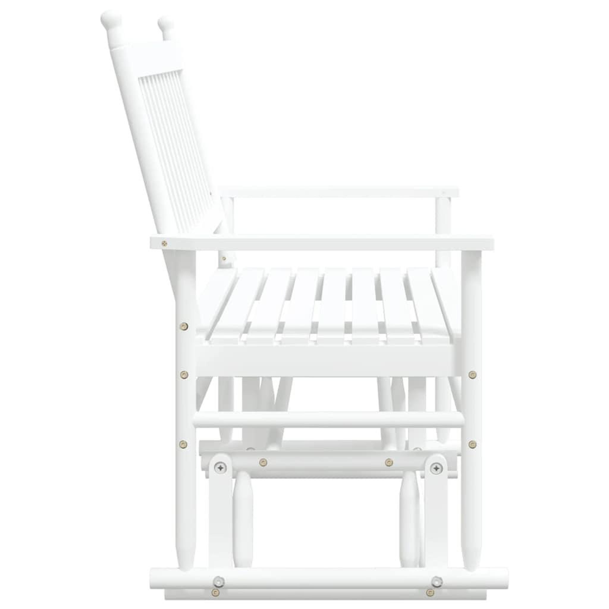 Voir la diapositive 5 : VIDAXL Banc balancelle blanc 118x70x104,5 cm bois massif de peuplier