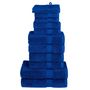Voir la diapositive 1 : VIDAXL Ensemble de serviettes de qualité supérieure SOLUND 12 pcs bleu