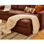 Voir la diapositive 3 : BEST MOBILIER Barrie - canapé d'angle réversible 4 places avec têtière amovible en tissu