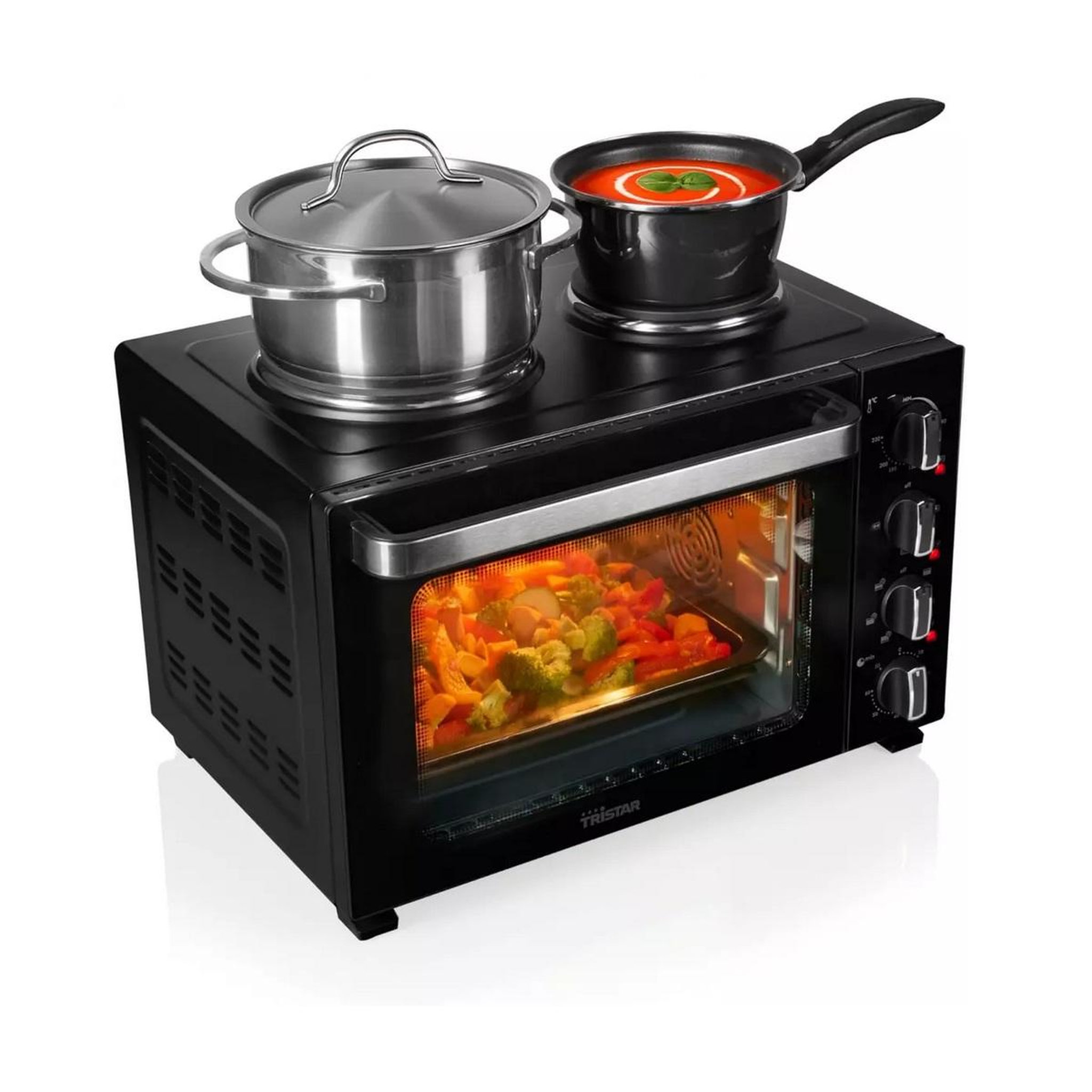 Voir la diapositive 4 : TRISTAR Four grill 35l 3200w avec plaques électriques - OV-3670