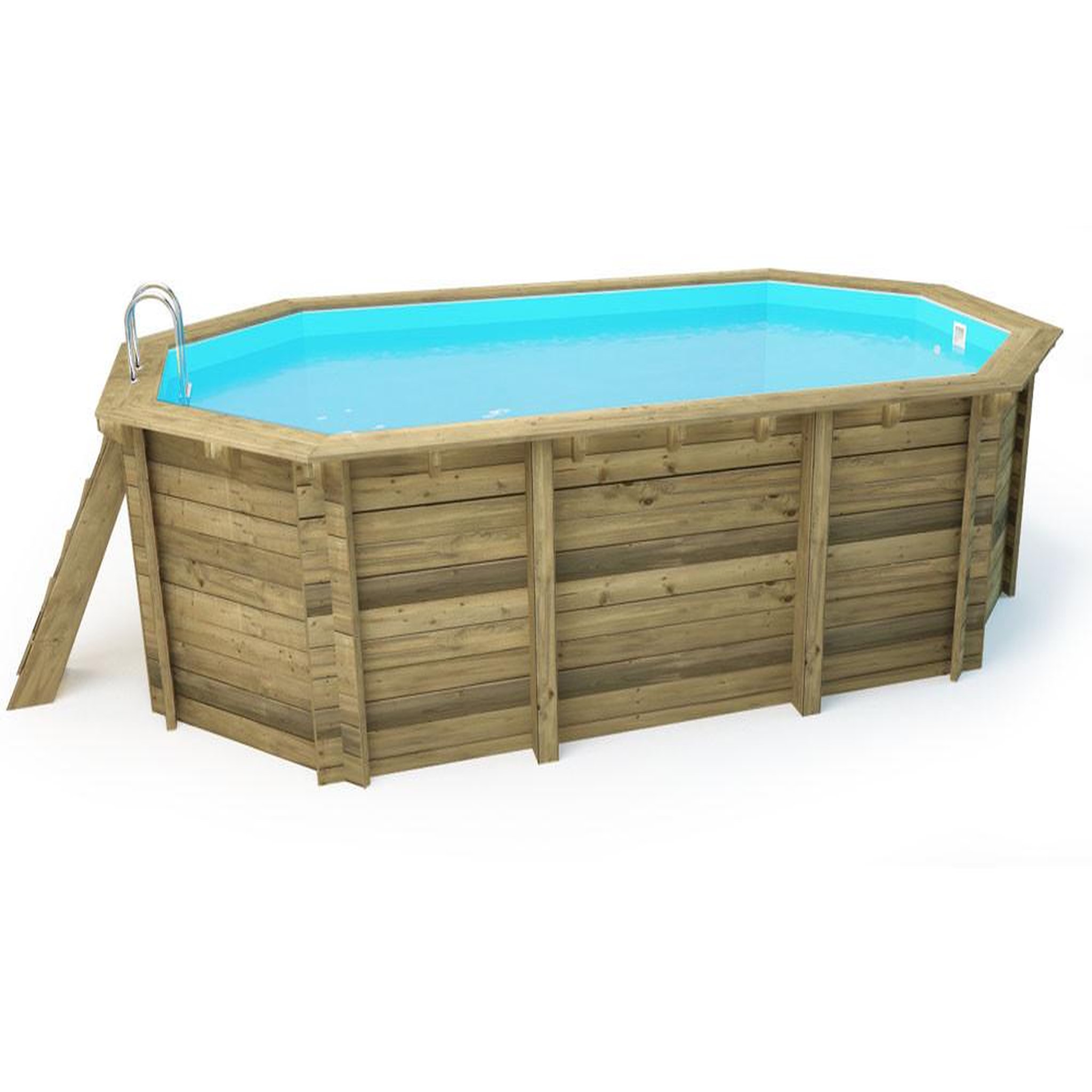 Voir la diapositive 3 : Habitat et Jardin Piscine bois   palma 145    7.57 x 4.07 x 1.44 m