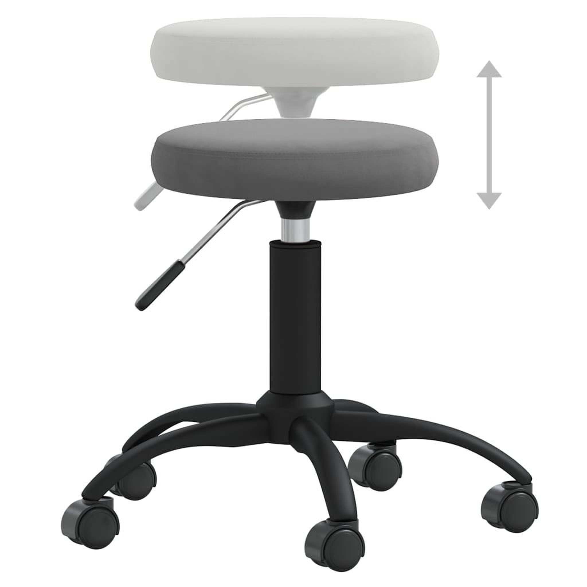 Voir la diapositive 4 : VIDAXL Chaise de salle a manger Gris fonce Velours