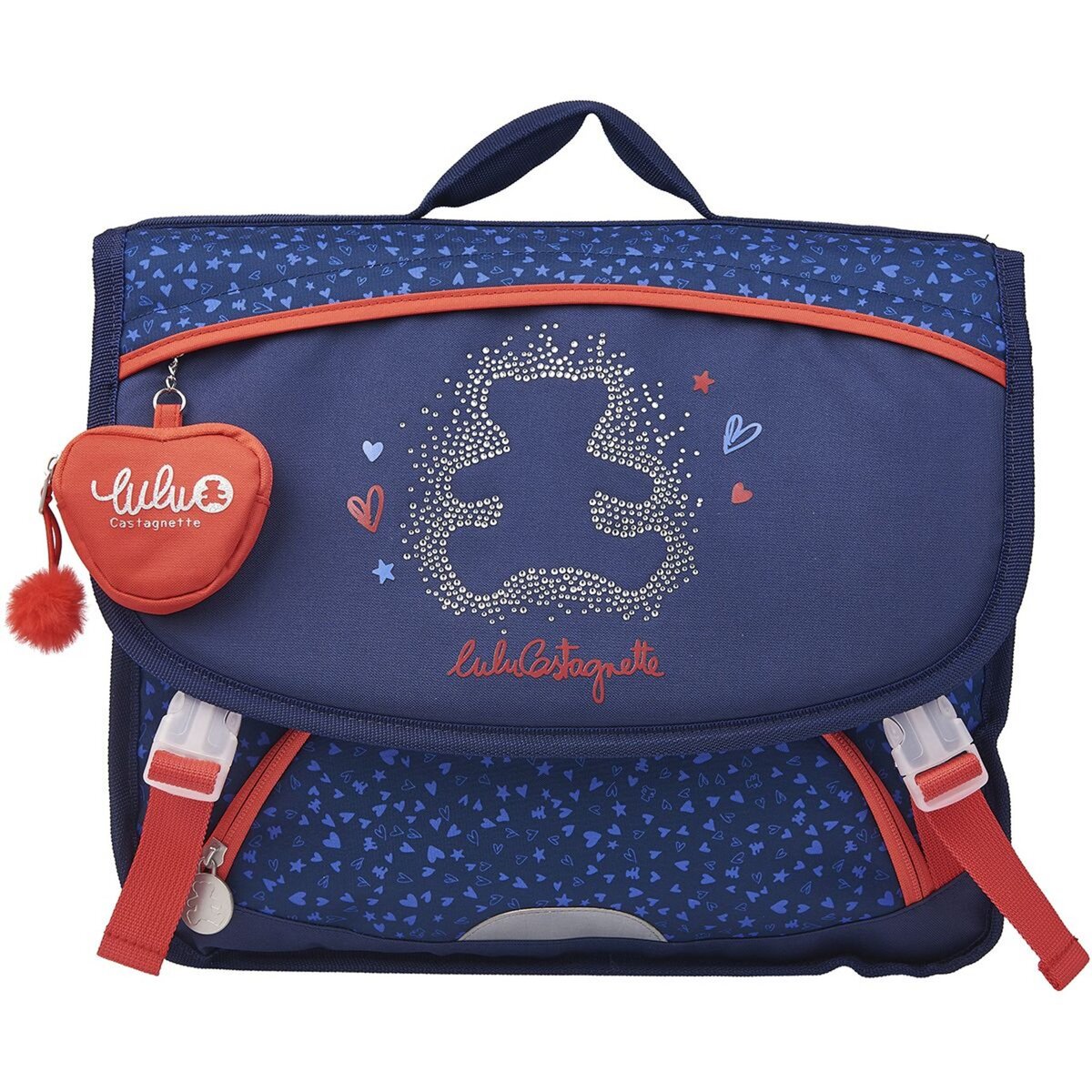 LULU CASTAGNETTE Cartable 38 cm CP CE1 CE2 bleu et rouge