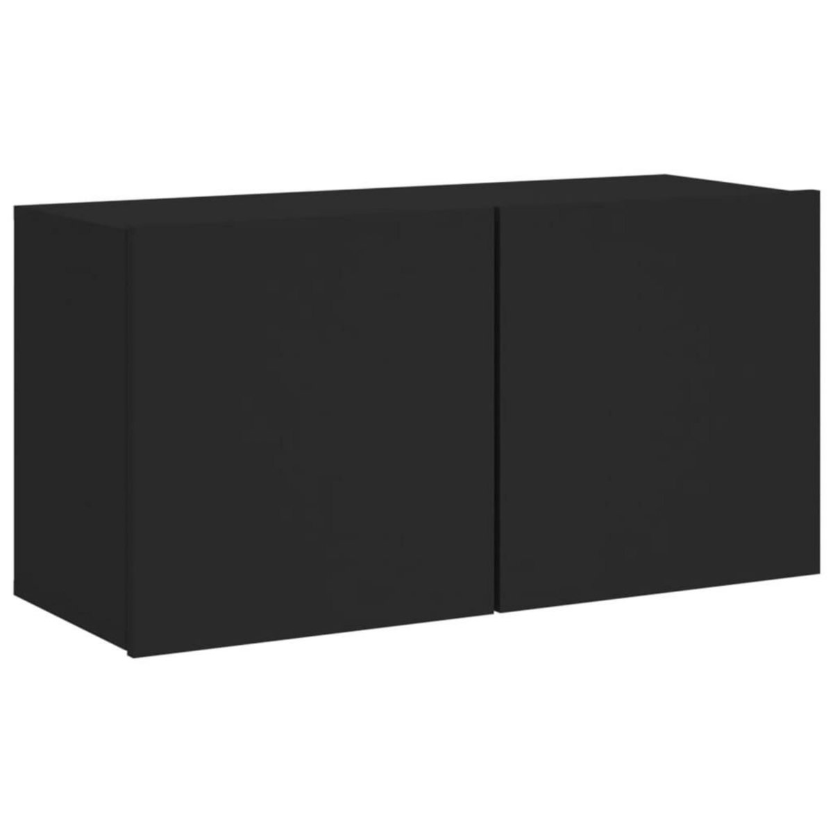VIDAXL Meuble TV mural noir 80x30x41 cm