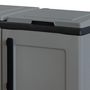 Voir la diapositive 4 : INTEC Poubelles de tri Selectif 3 Sacs Gris - Meuble de Recyclage Extérieur - Dimensions 102 x 37 x 84 cm - INTEC