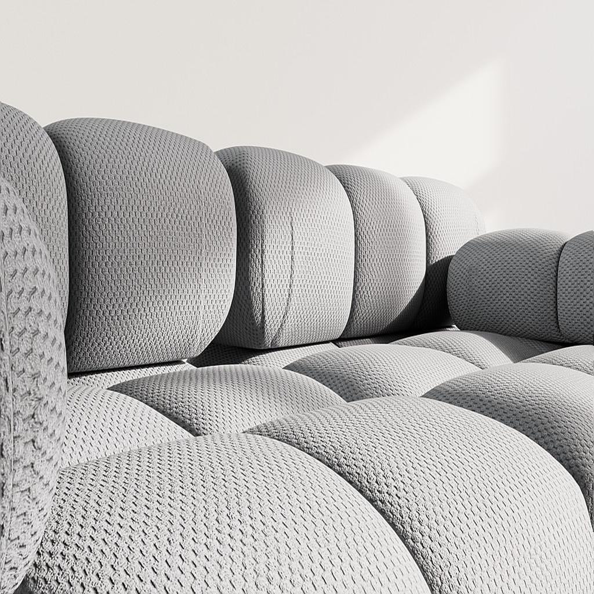Voir la diapositive 4 : LISA DESIGN Ruby - canapé droit modulable 2 places en velours texturé