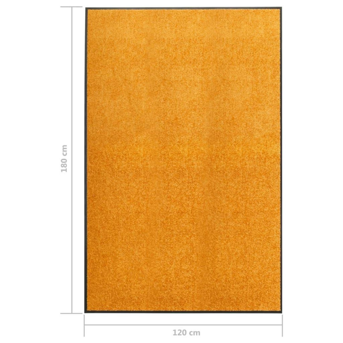 VIDAXL Paillasson lavable Orange 120x180 cm