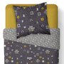 Today Housse de couette 140x200 Happy Eat Sleep Play + 1 taie 100% coton 57 fils