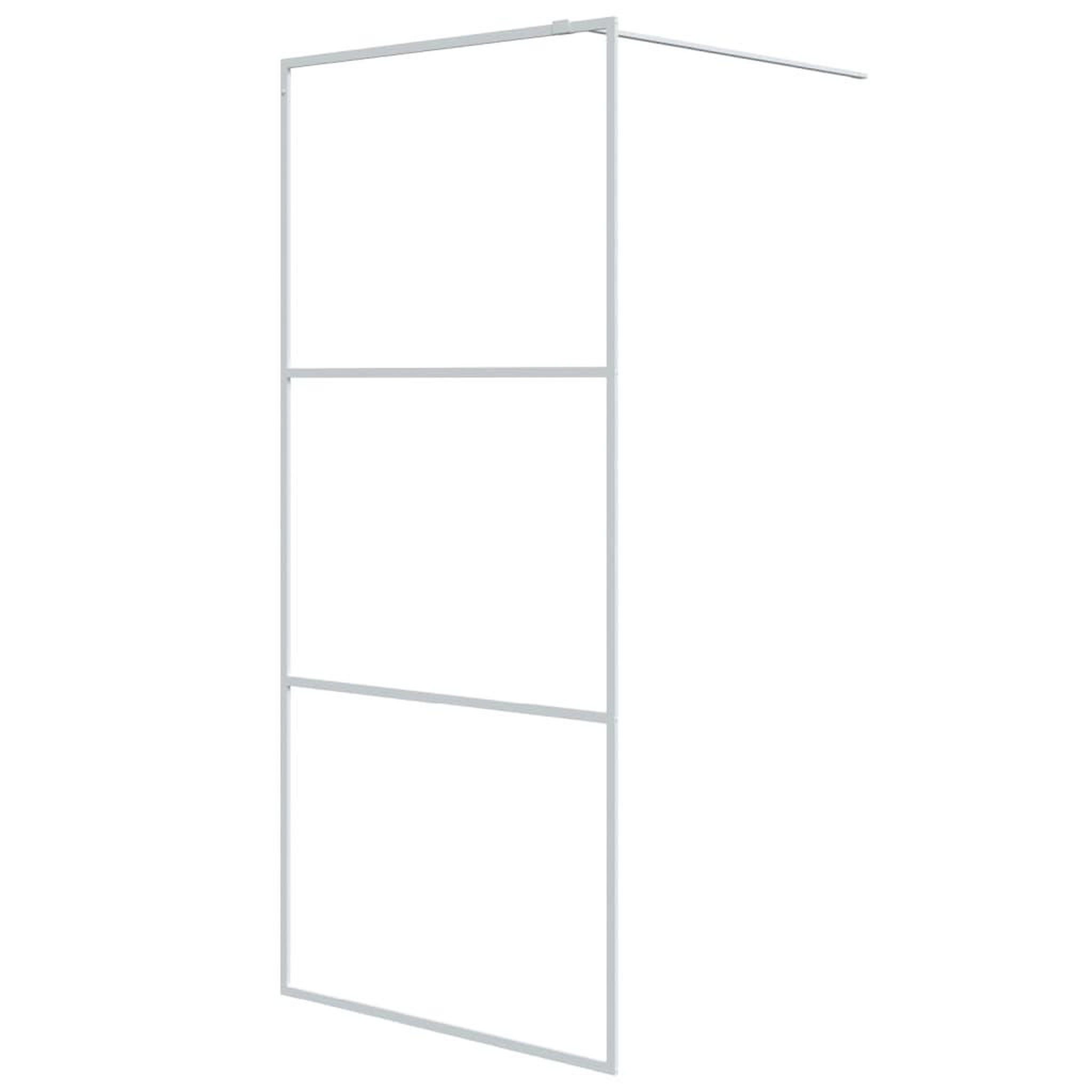 Voir la diapositive 2 : VIDAXL Paroi de douche Blanc 90x195 cm Verre ESG transparent