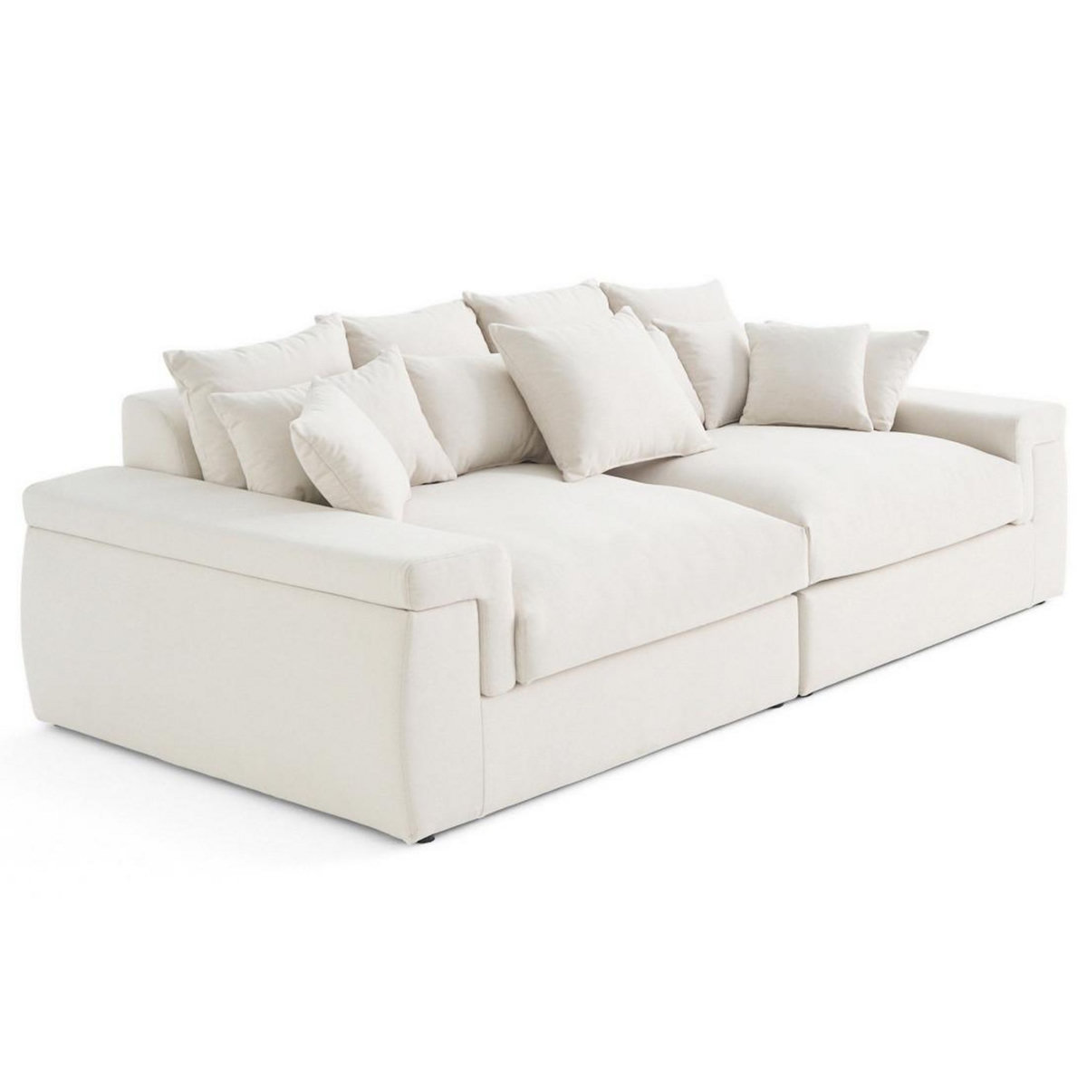 LISA DESIGN Sergio - canapé 4 places - assise profonde - en tissu