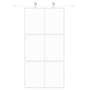 Voir la diapositive 3 : VIDAXL Porte coulissante blanc 102,5x205 cm verre trempe aluminium