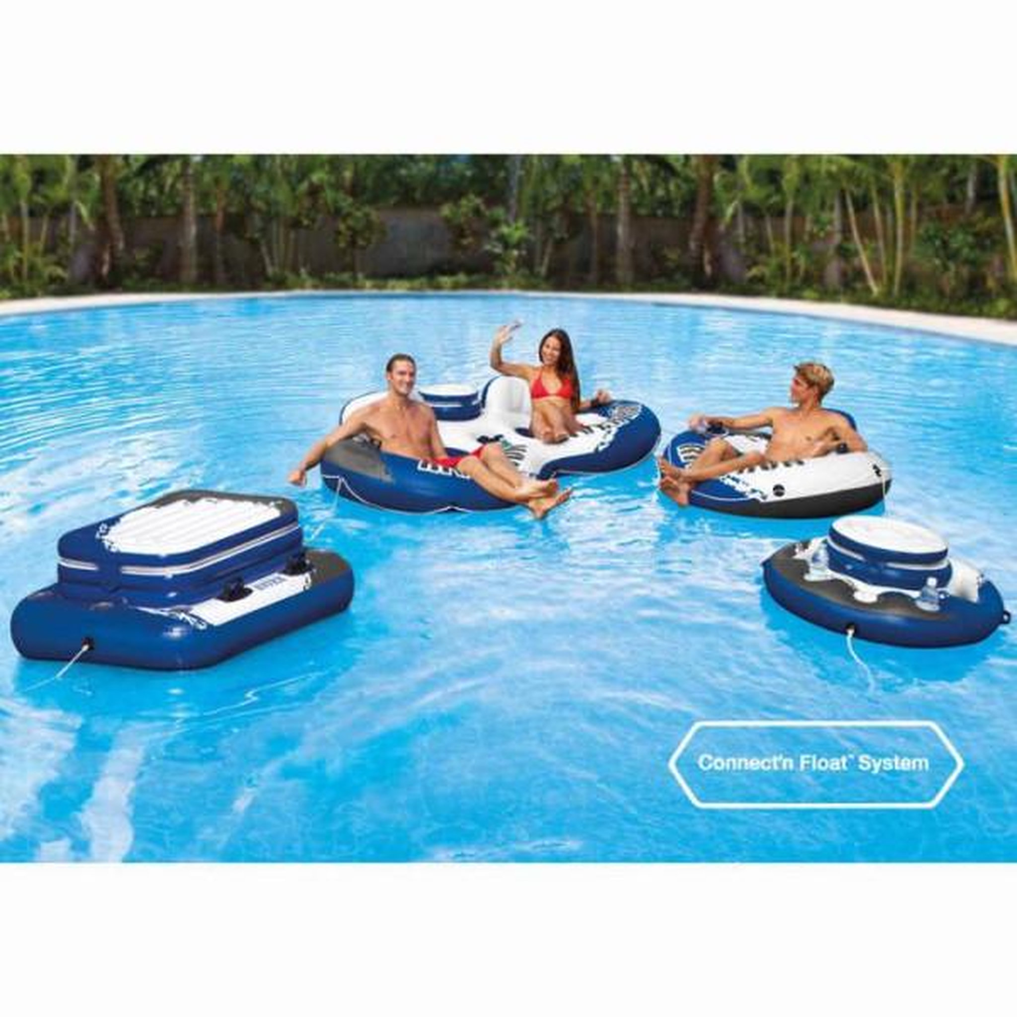 INTEX Glaciere gonflable - INTEX - Glaciere Gonflable flottante pour piscine - 5 supports boisson - 30 canettes