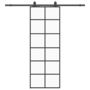 Voir la diapositive 2 : VIDAXL Porte coulissante kit de quincaillerie noir 76x205 cm verre ESG