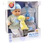 One Two Fun Mon kit premium bébé tout doux avec poupon 35 cm et sa peluche dinosaure + accessoires