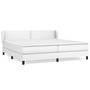 Voir la diapositive 1 : VIDAXL Sommier a lattes de lit avec matelas Blanc 200x200cm Similicuir