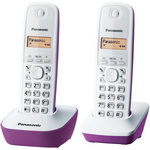 PANASONIC Téléphone sans fil duo dect pourpre - kxtg1612frf