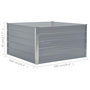 Voir la diapositive 6 : VIDAXL Jardiniere 100 x 100 x 45 cm Acier galvanise Gris