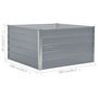 Voir la diapositive 6 : VIDAXL Jardiniere 100 x 100 x 45 cm Acier galvanise Gris