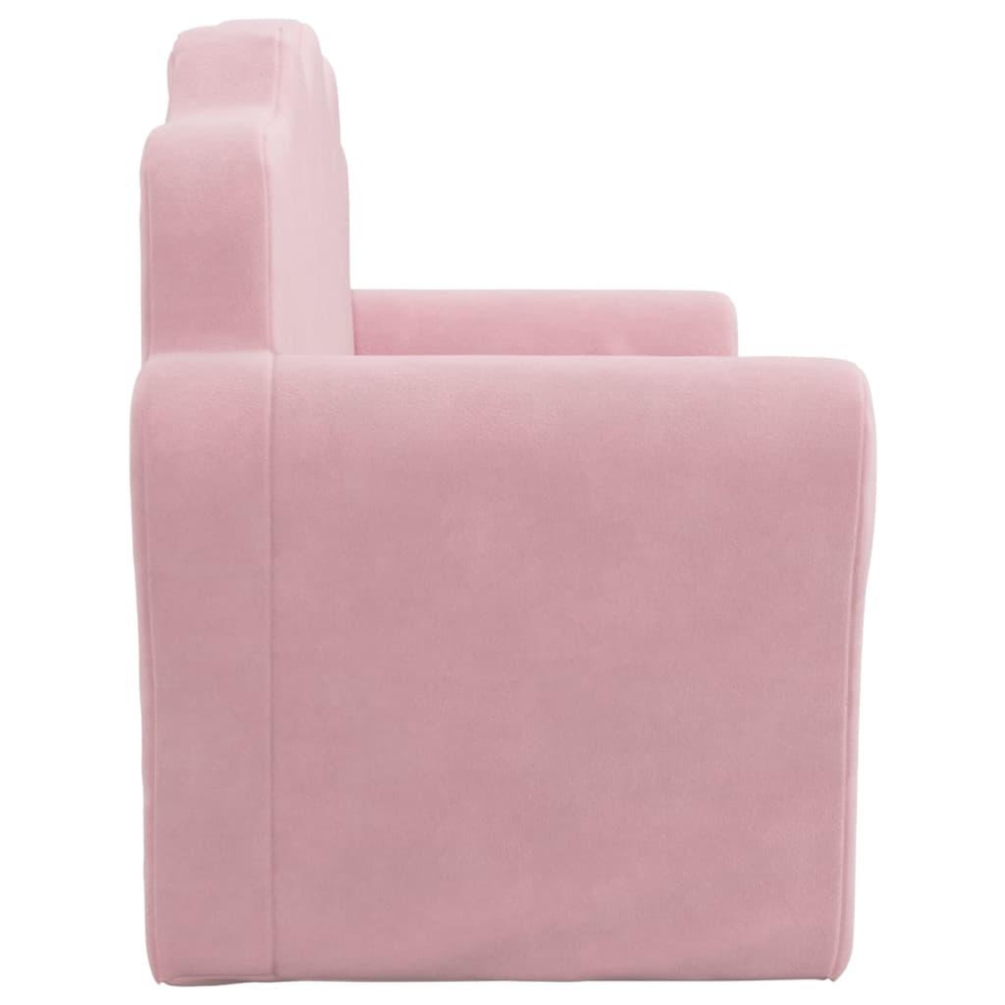 Voir la diapositive 5 : VIDAXL Canape-lit pour enfants 2 places rose peluche douce