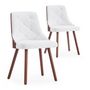 Voir la diapositive 1 : Paris Prix Lot de 2 Chaises Bouclette  Cargo  79cm Noisette & Blanc