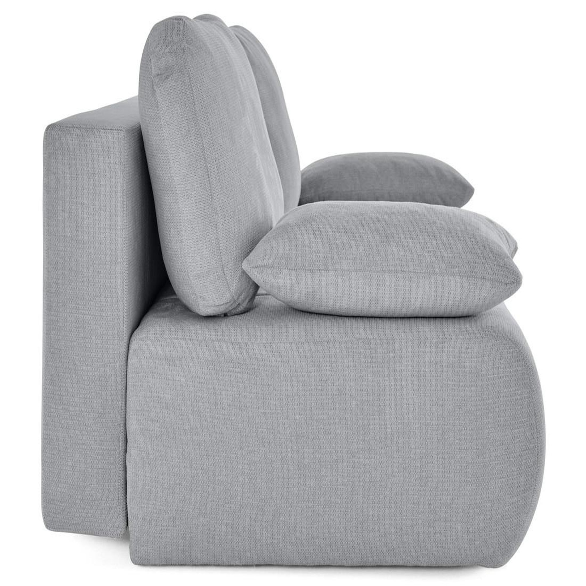 Voir la diapositive 6 : BEST MOBILIER Harper - canapé 3 places convertible avec coffre en tissu texturé