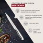 Voir la diapositive 2 : NIROSTA Ensemble de 2 Couteaux à pain en inox 33,5 cm en tout Nirosta