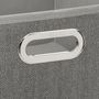 Voir la diapositive 2 : TOILINUX Lot de 2 Boites de rangement en tissu l.31 x h. 15 cm - Gris clair chiné