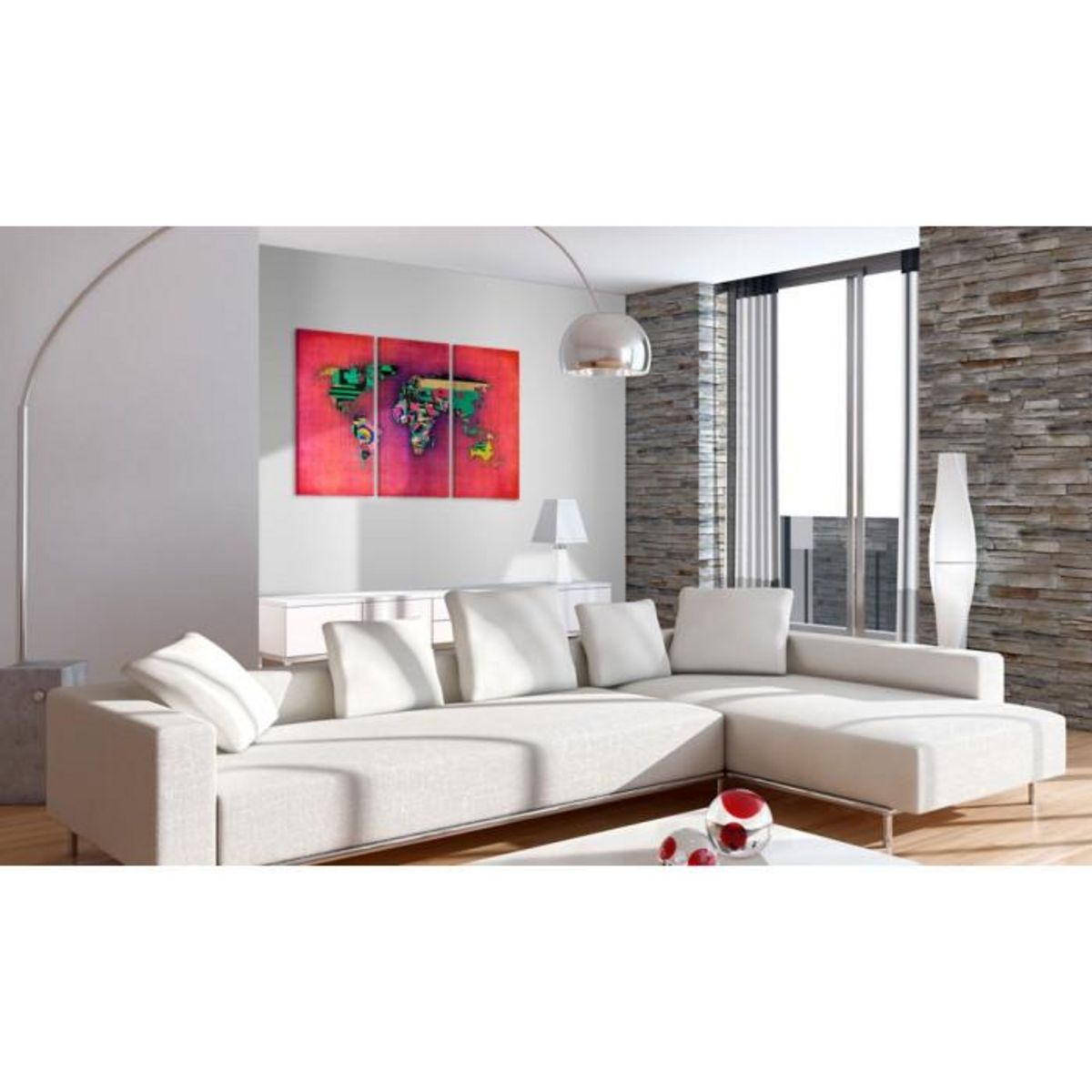 Paris Prix Tableau Imprimé 3 Panneaux  Le Monde est à Moi