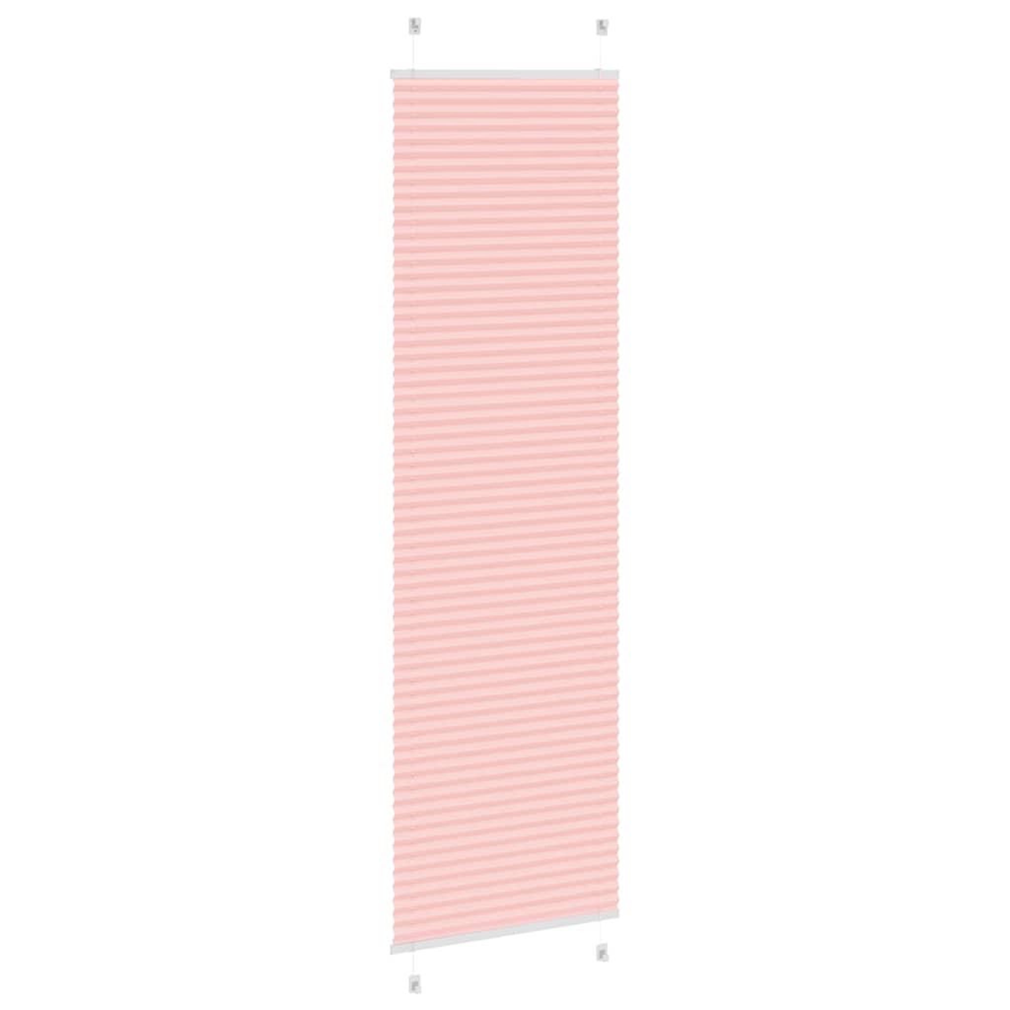 Voir la diapositive 4 : VIDAXL Store plisse rose 60x200 cm largeur du tissu 59,4 cm polyester