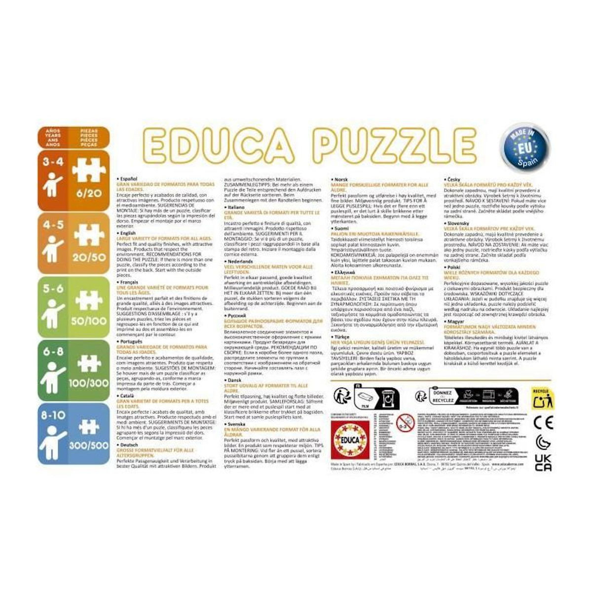 EDUCA Puzzle enfant – 2 x 20 pièces – Petit Ours Brun – Educa – Dès 4 ans