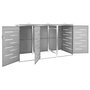 Voir la diapositive 4 : VIDAXL Abri pour trois poubelles 207x77,5x112,5 cm Inox