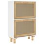 Voir la diapositive 4 : VIDAXL Armoire a chaussures Blanc 52x25x80 cm Bois d'ingenierie/rotin